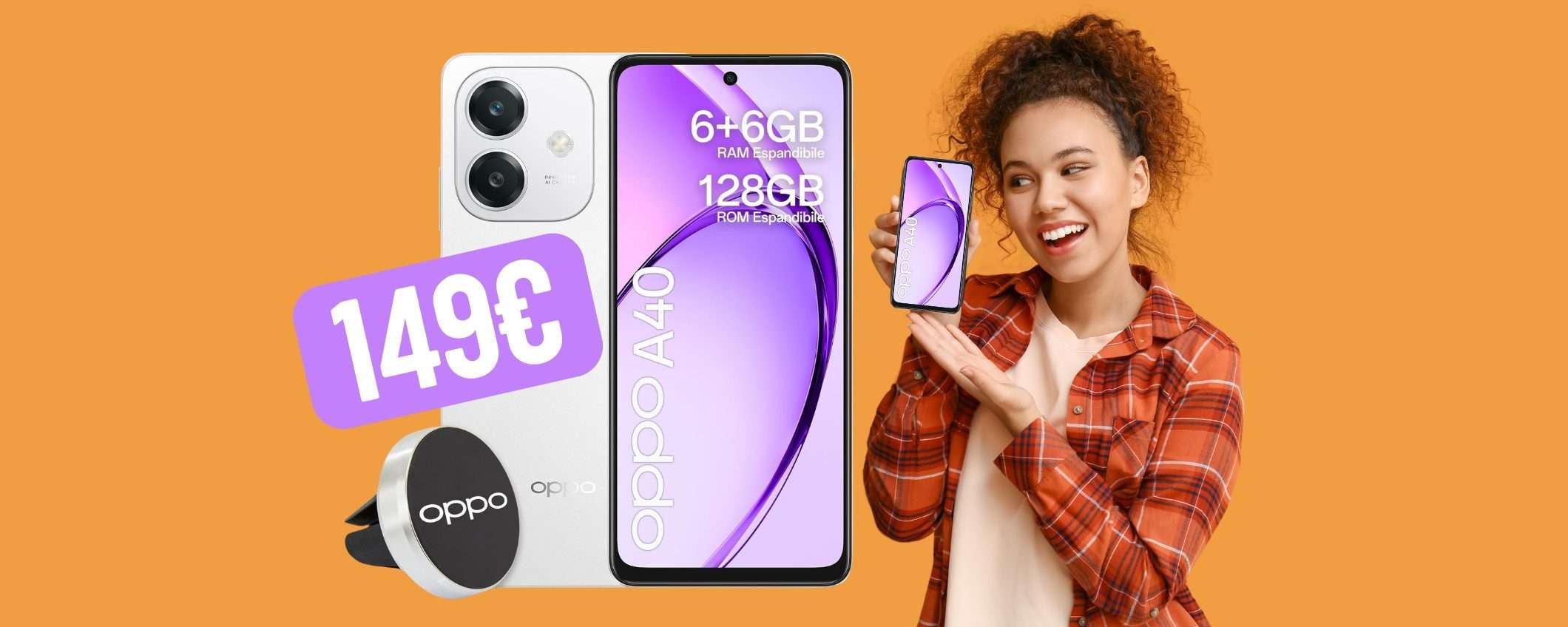 OPPO A40 (6/128GB) in esclusiva su Amazon a soli 149€ OPPO A40 (6/128GB) in esclusiva su Amazon a soli 149€