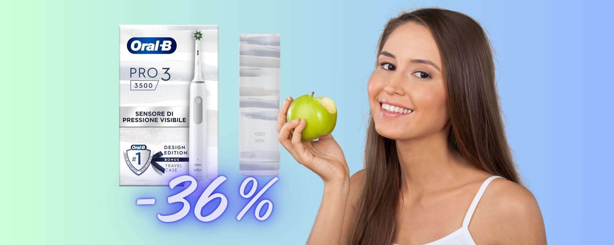 Oral-B Pro 3: denti bianchi e sorriso perfetto con questo spazzolino elettrico Oral-B Pro 3: denti bianchi e sorriso perfetto con questo spazzolino elettrico