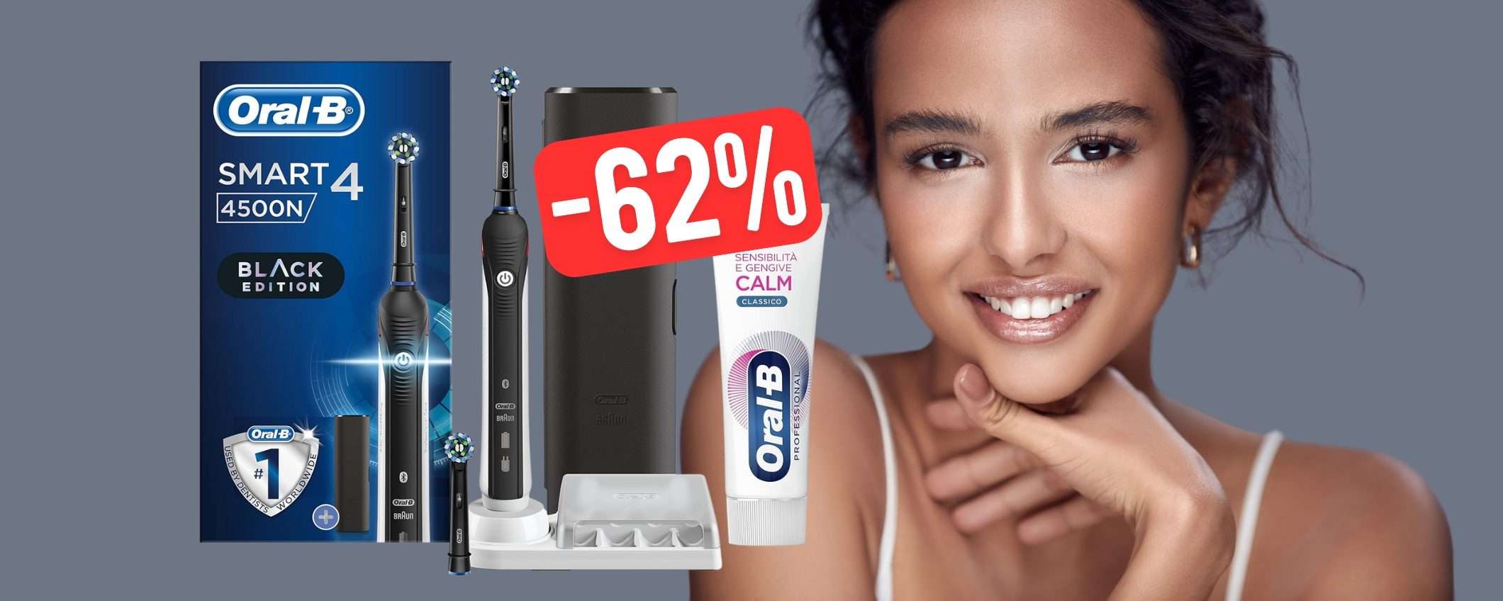 Oral-B Smart 4 in OFFERTA a TEMPO al 62% su Amazon, ora solo 49€ Oral-B Smart 4 in OFFERTA a TEMPO al 62% su Amazon, ora solo 49€