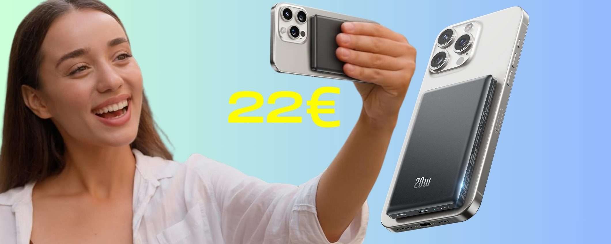 Power Bank wireless (MagSafe) ultra sottile: ricarica veloce senza fili Power Bank wireless (MagSafe) ultra sottile: ricarica veloce senza fili