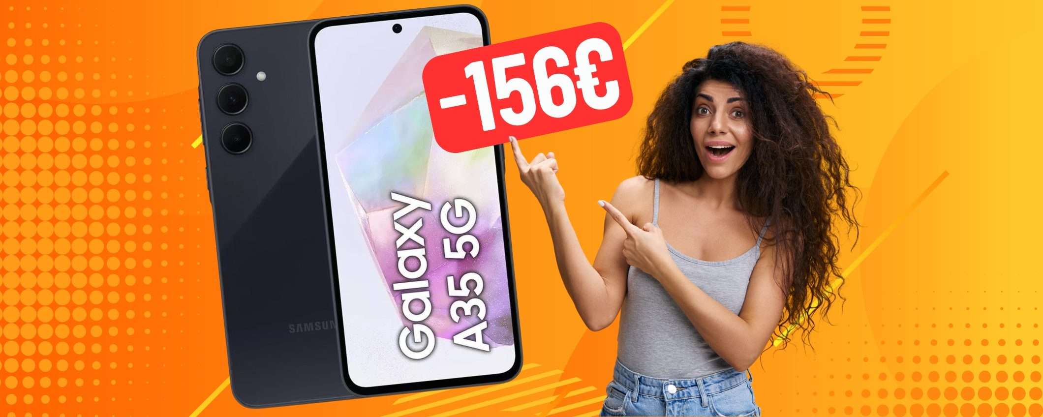Samsung Galaxy A35 5G da 256GB passa da 409€ a 253€ solo su eBay Samsung Galaxy A35 5G da 256GB passa da 409€ a 253€ solo su eBay