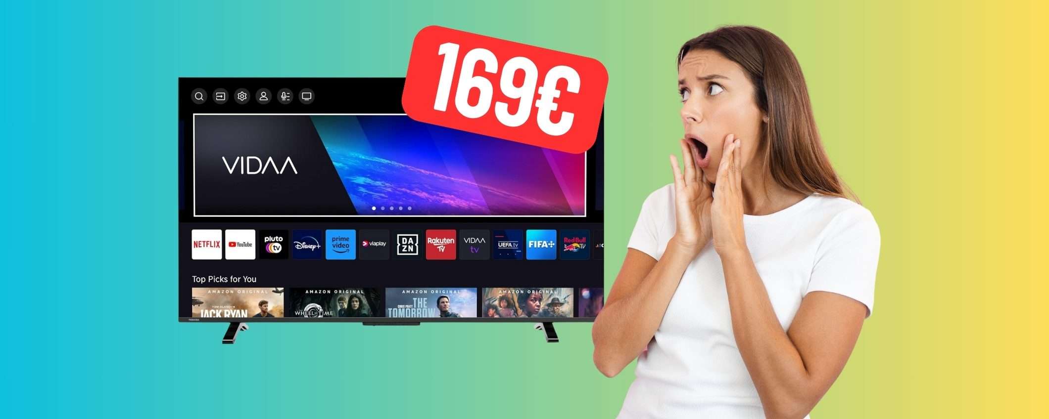 Smart TV Toshiba da 40 pollici FHD al minimo storico su Amazon (169€) Smart TV Toshiba da 40 pollici FHD al minimo storico su Amazon (169€)