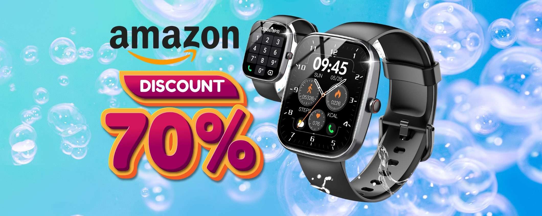 Smartwatch con funzioni per chiamate, sport e salute, tutto in uno a poco Smartwatch con funzioni per chiamate, sport e salute, tutto in uno a poco