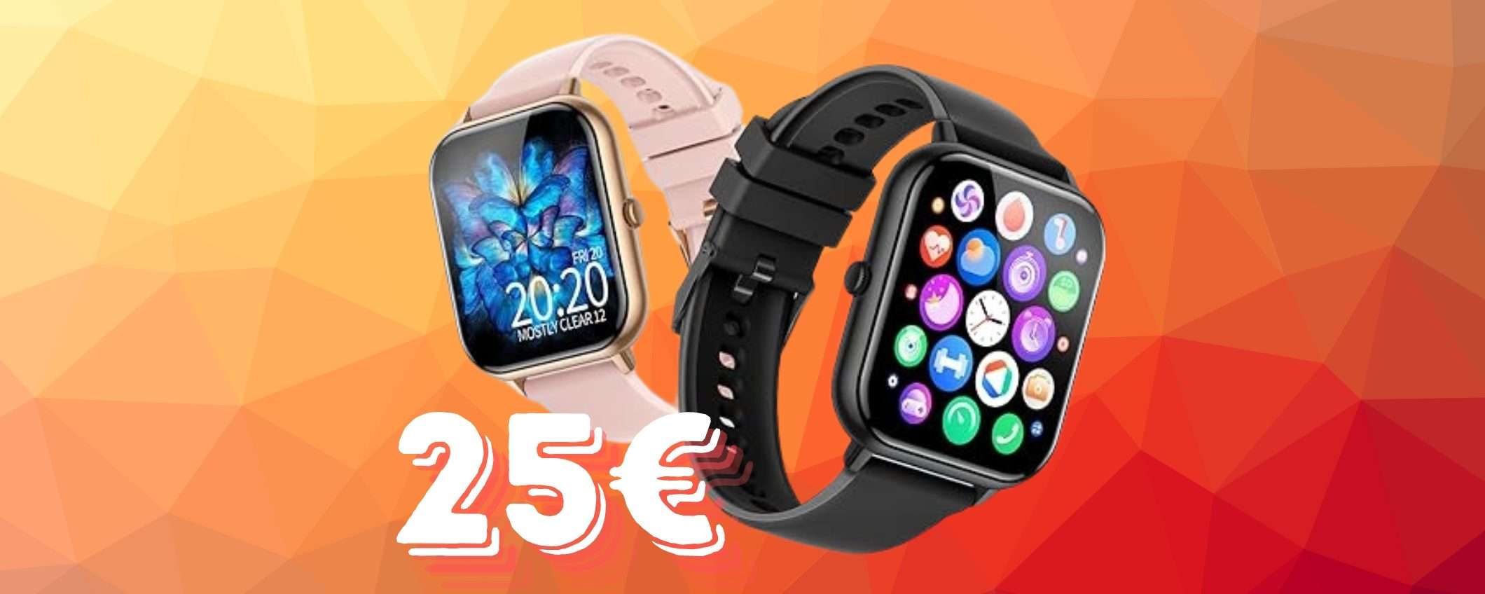 Solo 25€ per uno smartwatch con microfono e oltre 110 modalità sport Solo 25€ per uno smartwatch con microfono e oltre 110 modalità sport