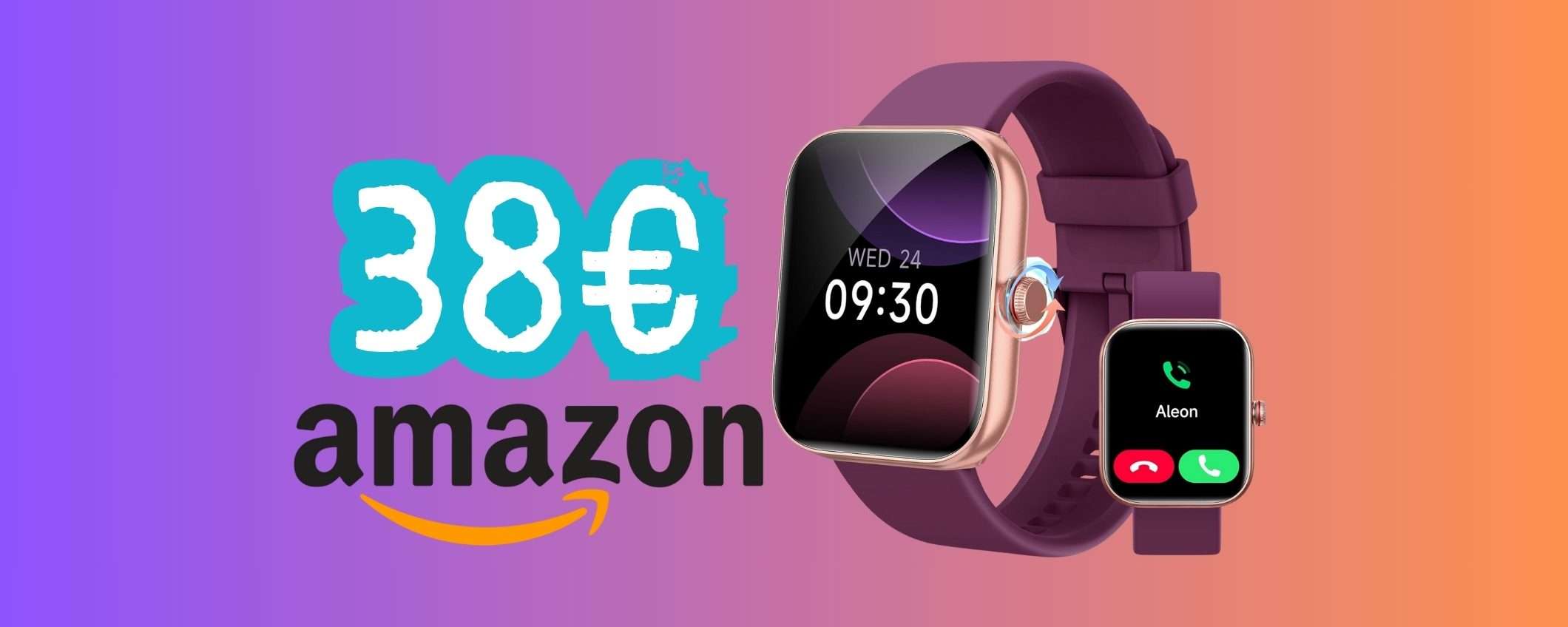 Tieniti in forma e rispondi alle chiamate con questo smartwatch a 38€ Tieniti in forma e rispondi alle chiamate con questo smartwatch a 38€