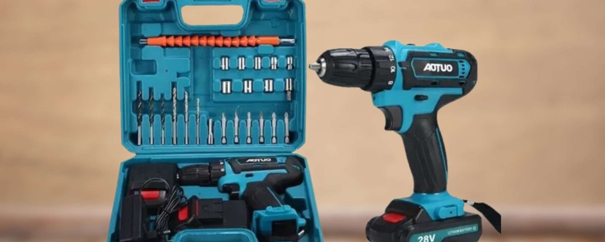 Trapano a 29,99€ con 2 batterie, 24 accessori e valigetta: prezzo STRACCIATO Trapano a 29,99€ con 2 batterie, 24 accessori e valigetta: prezzo STRACCIATO
