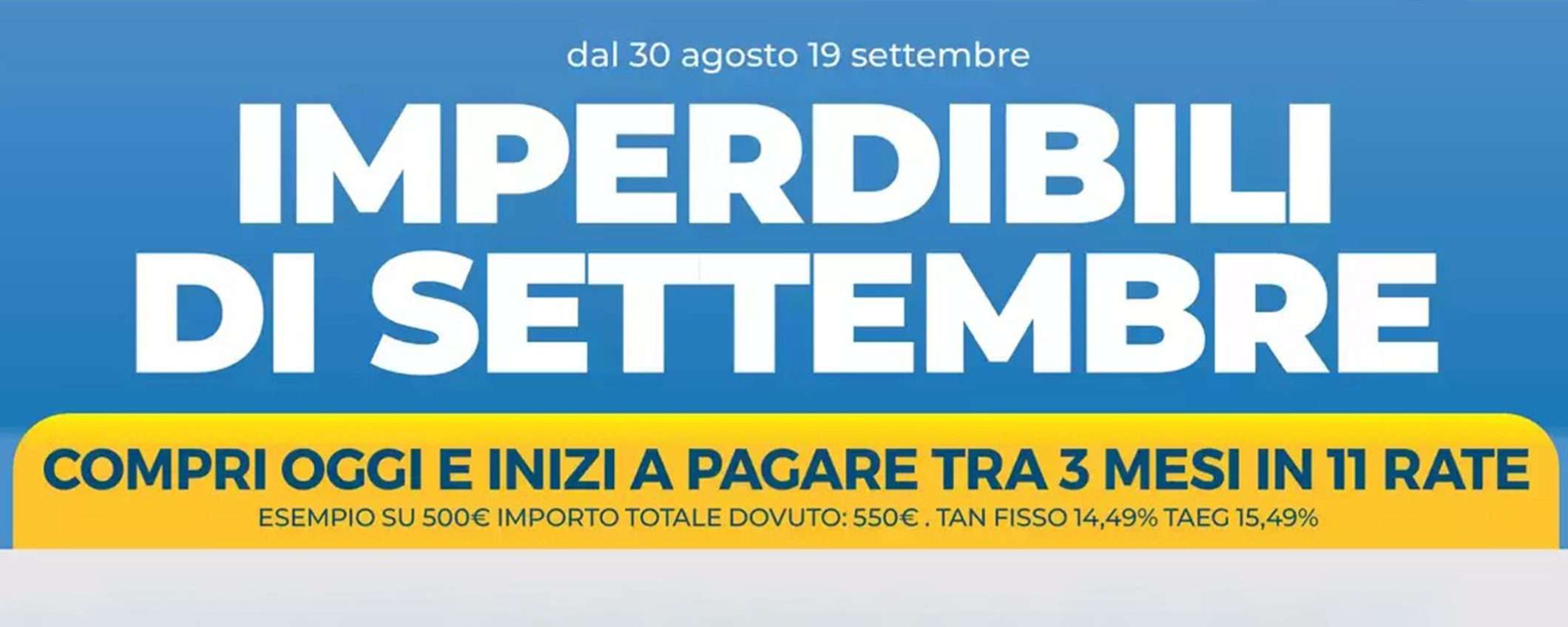 Nuovo volantino Sinergy: acquista a settembre e inizia a pagare fra 3 mesi Nuovo volantino Sinergy: acquista a settembre e inizia a pagare fra 3 mesi