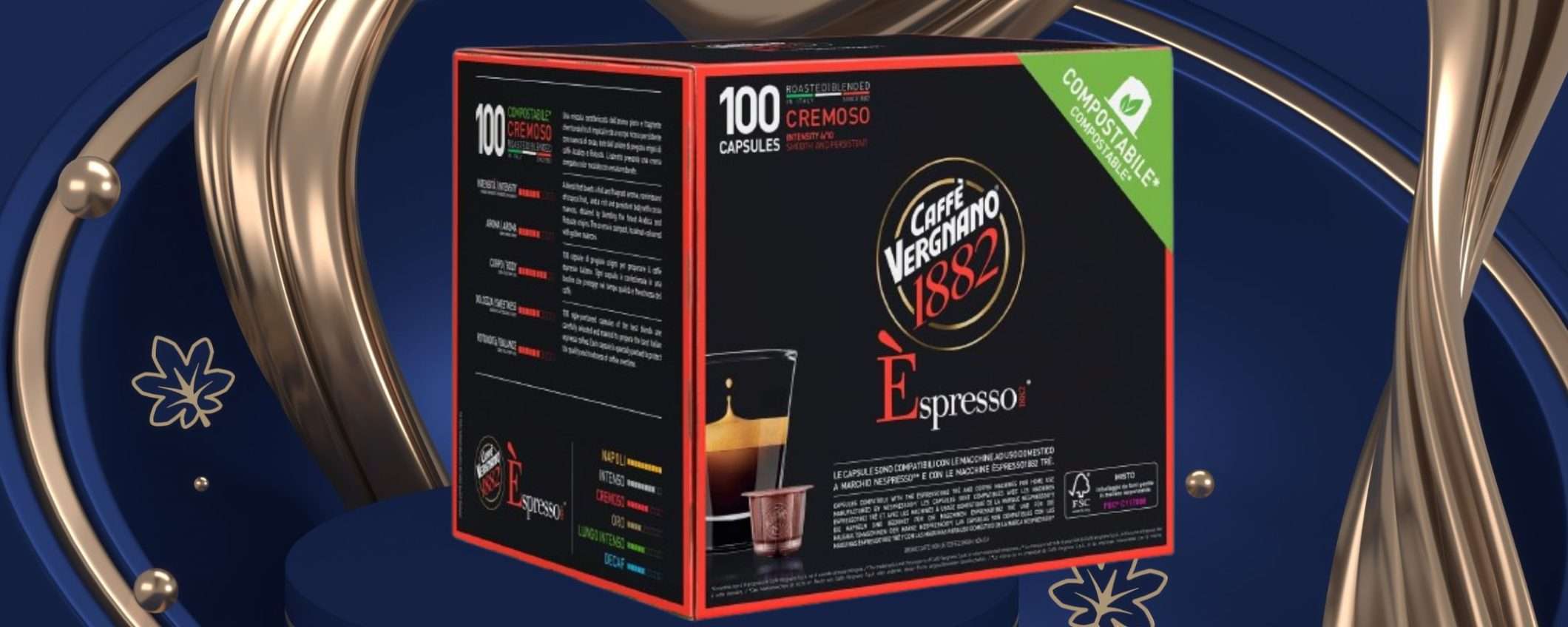 Caffe Vergnano: 0,16€ per le capsule tipo Nespresso, promo scorta WOW (-50%) Caffe Vergnano: 0,16€ per le capsule tipo Nespresso, promo scorta WOW (-50%)