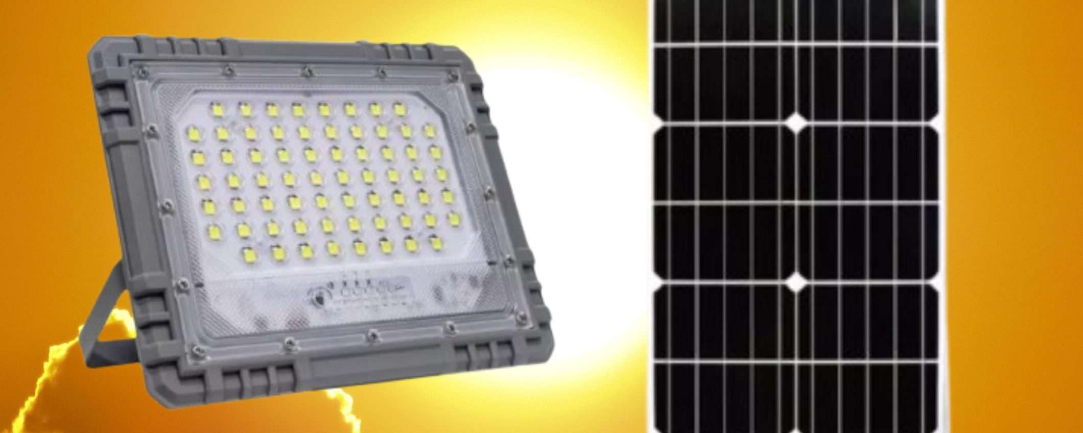 Faro solare da 400W a 38€: luminosità ENORME, zero spese in bolletta Faro solare da 400W a 38€: luminosità ENORME, zero spese in bolletta