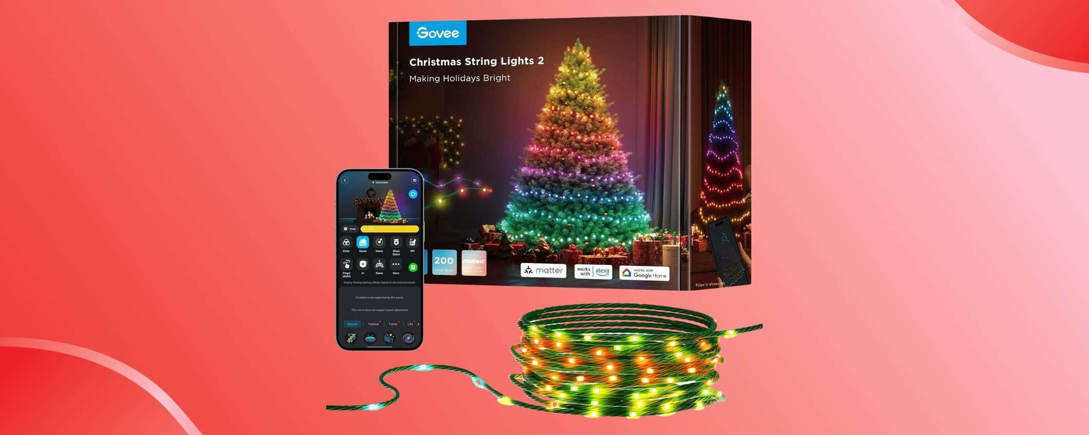 Con le luci natalizie smart Govee è già Natale: offerta Amazon al minimo storico Con le luci natalizie smart Govee è già Natale: offerta Amazon al minimo storico