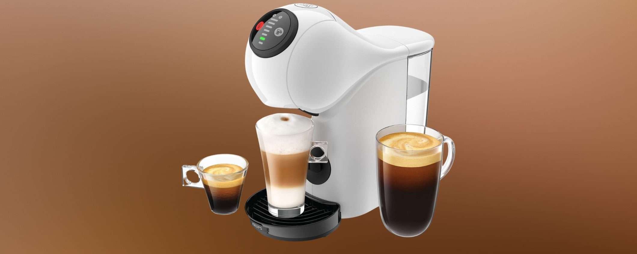 Nescafé Dolce Gusto Krups Genio S: caffè, cappuccini e non solo, che sconto su Amazon (-36%) Nescafé Dolce Gusto Krups Genio S: caffè, cappuccini e non solo, che sconto su Amazon (-36%)