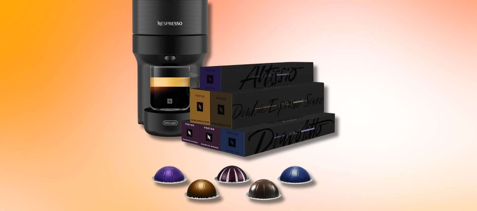 Macchina De'Longhi Nespresso Vertuo: imperdibile sconto 49% + 60 capsule Macchina De'Longhi Nespresso Vertuo: imperdibile sconto 49% + 60 capsule
