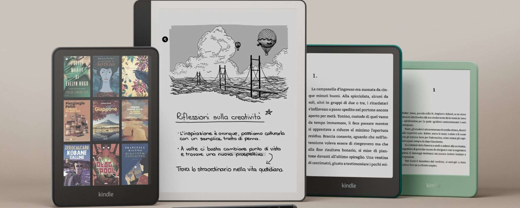 Nuovi Kindle ufficiali: c'è il primo modello a colori e quello super compatto Nuovi Kindle ufficiali: c'è il primo modello a colori e quello super compatto