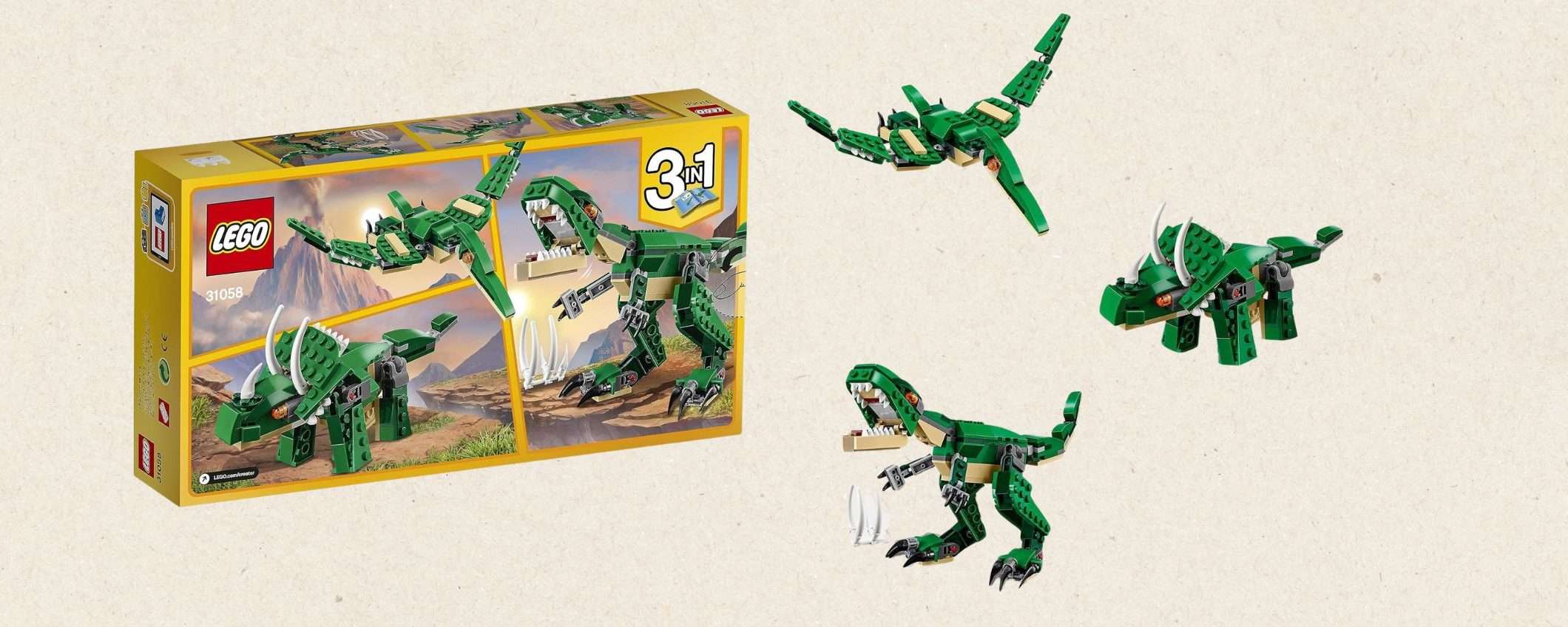 Set LEGO Dinosauro 3-in-1: solo 10 euro con la Festa delle Offerte Prime Set LEGO Dinosauro 3-in-1: solo 10 euro con la Festa delle Offerte Prime