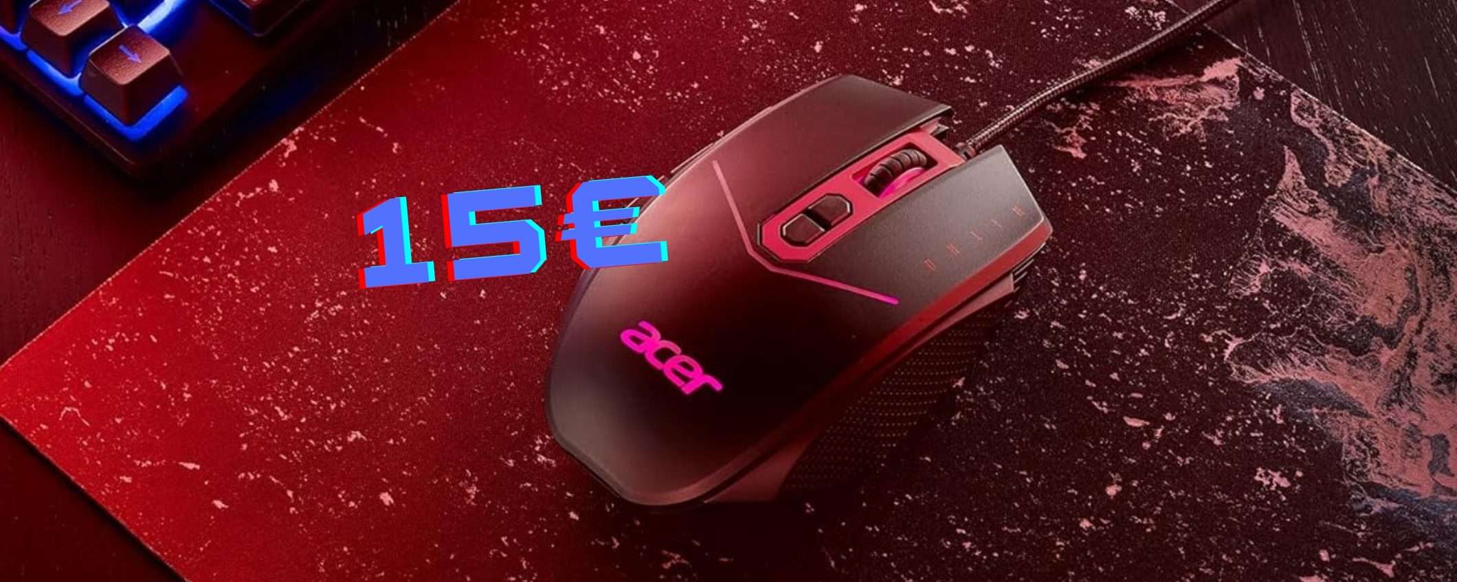 Acer Nitro: mouse da gaming con 8 pulsanti e illuminazione LED a soli 15€ Acer Nitro: mouse da gaming con 8 pulsanti e illuminazione LED a soli 15€