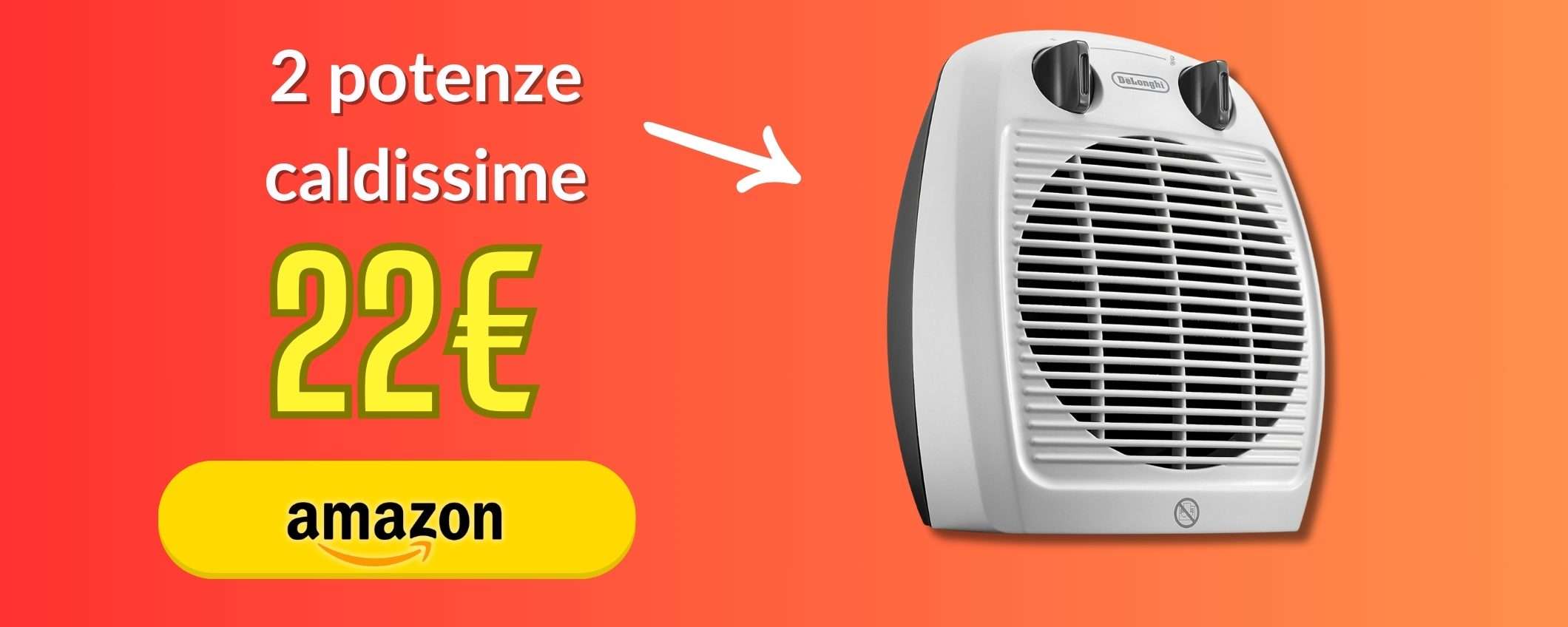 Inverno caldissimo con questo Termoventilatore: soli 22€ su Amazon Inverno caldissimo con questo Termoventilatore: soli 22€ su Amazon