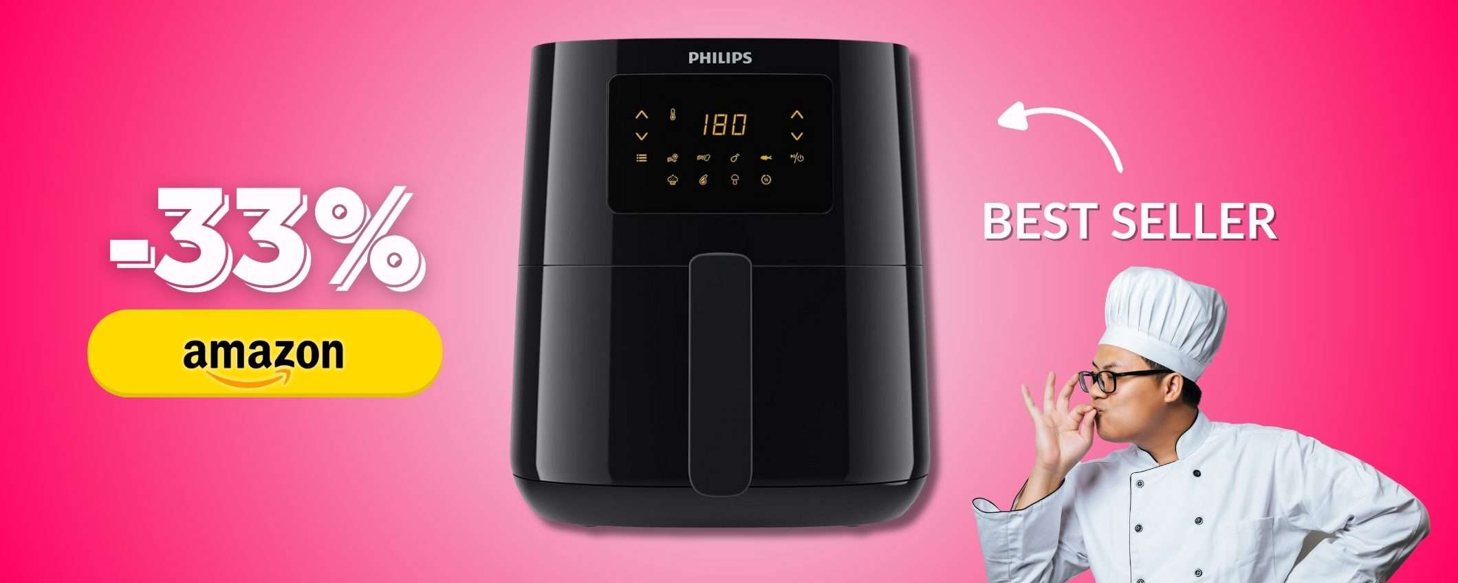 La regina è in sconto: Philips Airfryer 3000 sotto gli 80€ è un regalo La regina è in sconto: Philips Airfryer 3000 sotto gli 80€ è un regalo
