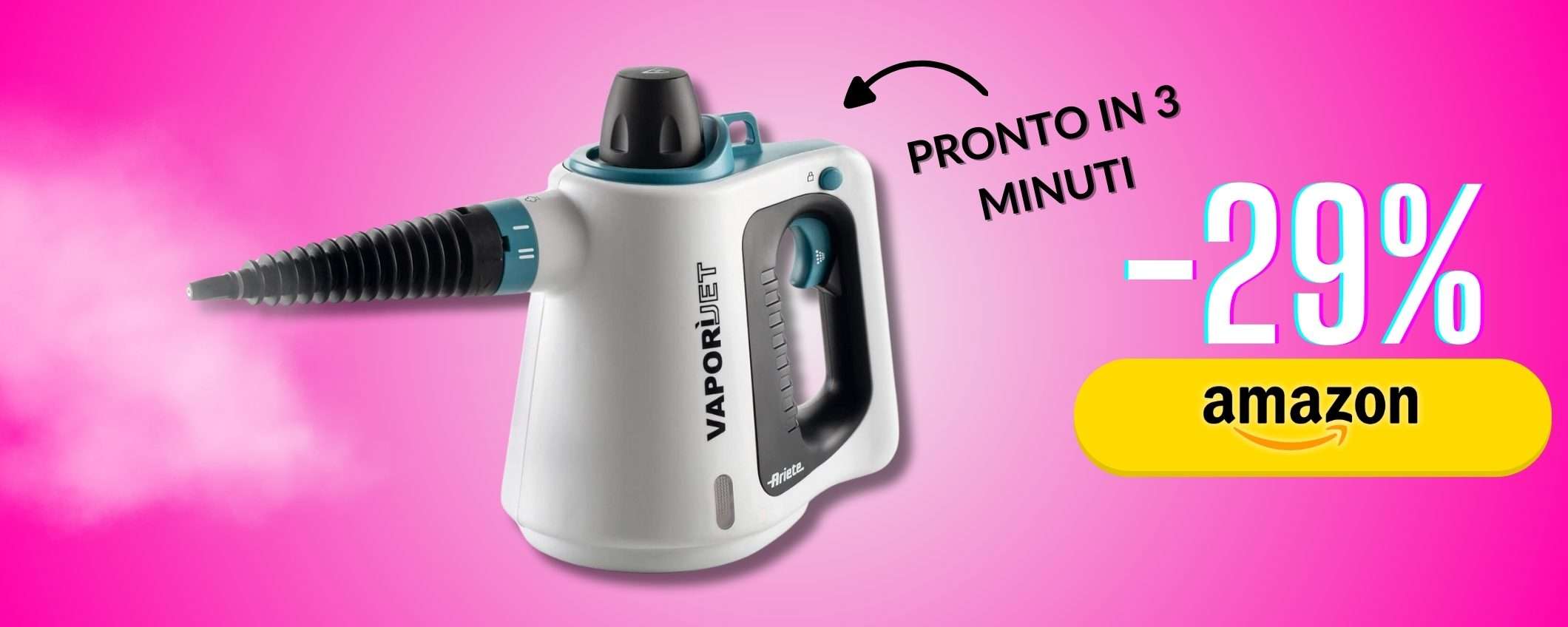 Vaporì Jet è quello visto sui social: pulisce a fondo, design mini Vaporì Jet è quello visto sui social: pulisce a fondo, design mini