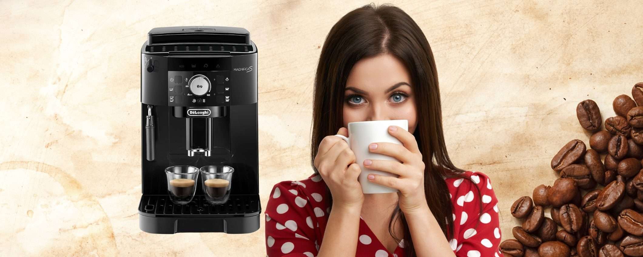 De'Longhi Magnifica S: chicchi macinati al momento e montalatte per cappuccio De'Longhi Magnifica S: chicchi macinati al momento e montalatte per cappuccio