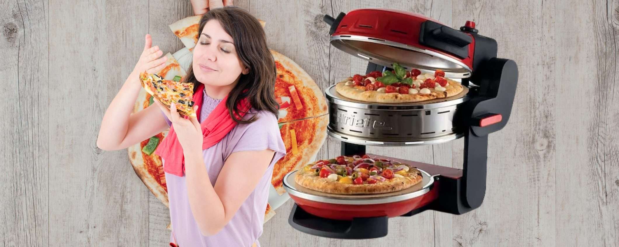 Forno elettrico Ariete per cuocere 2 pizze insieme in soli 4 minuti Forno elettrico Ariete per cuocere 2 pizze insieme in soli 4 minuti