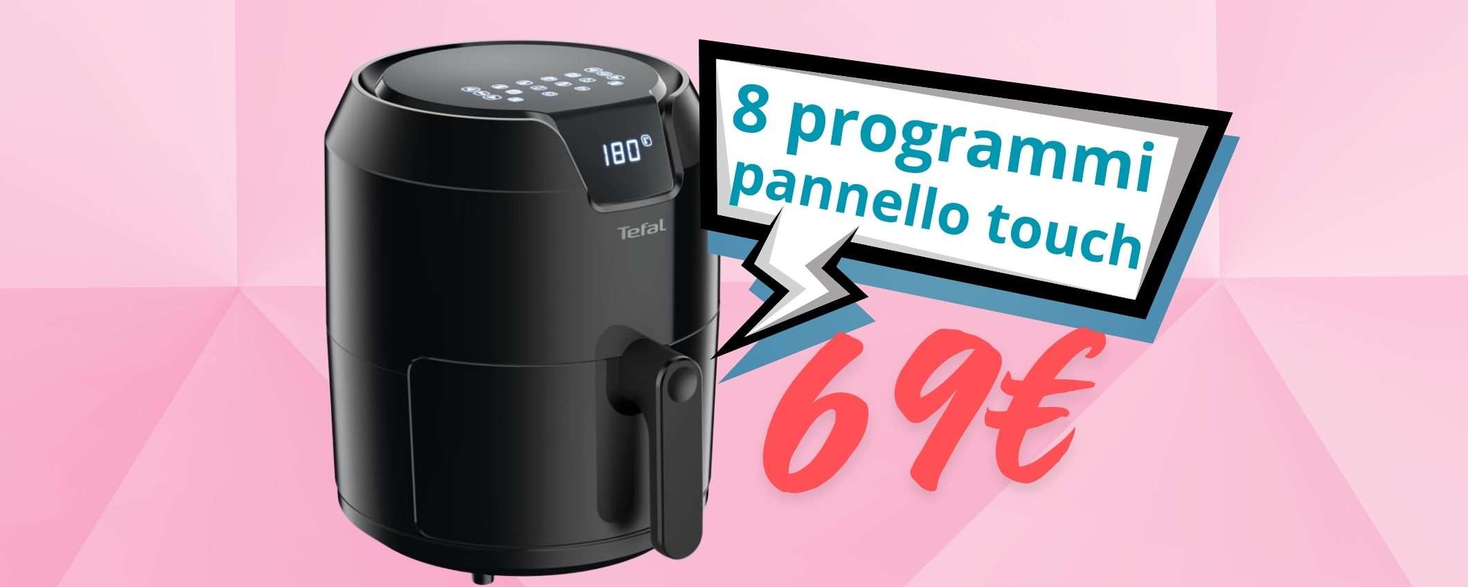Friggitrice ad aria da 4,2 Litri con pannello touch e 8 programmi a soli 69€ Friggitrice ad aria da 4,2 Litri con pannello touch e 8 programmi a soli 69€