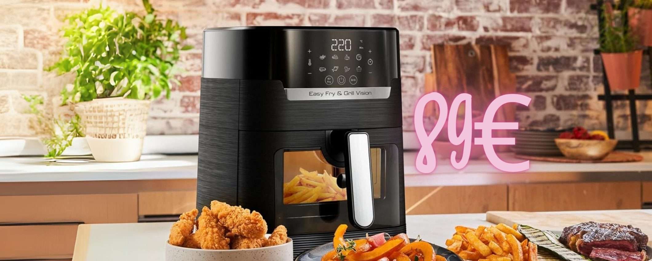 Friggitrice ad aria Moulinex per 6 persone e con 8 programmi (89€) Friggitrice ad aria Moulinex per 6 persone e con 8 programmi (89€)