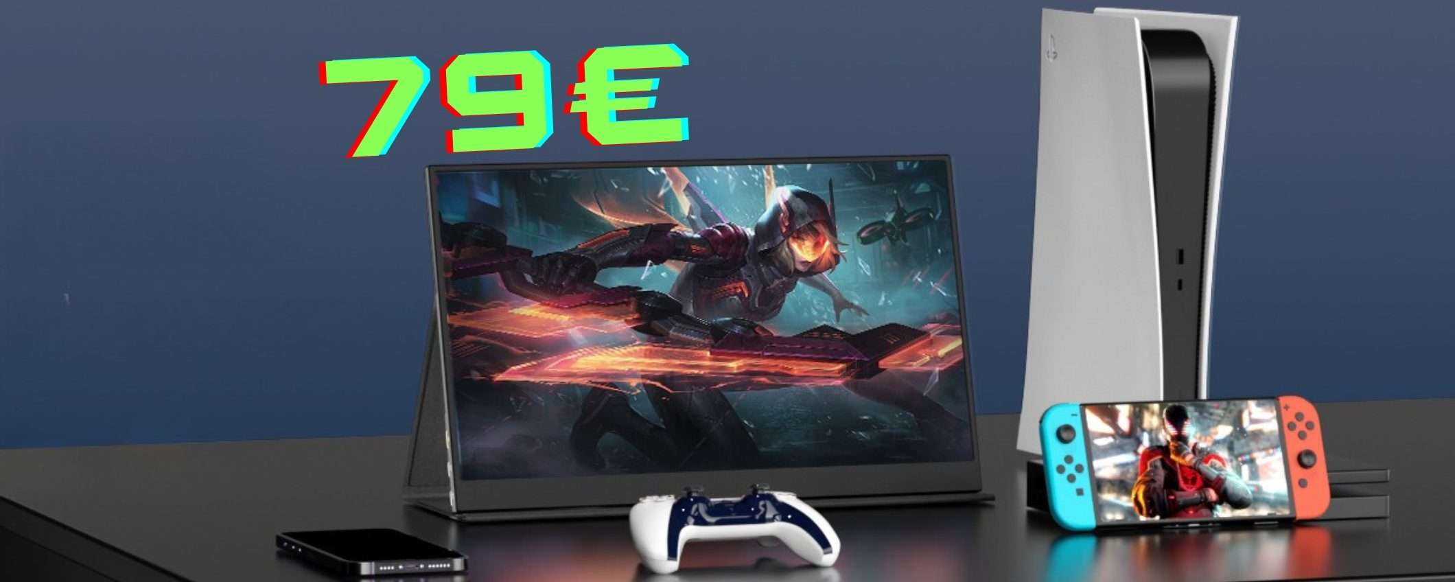 Monitor portatile per lavorare, giocare e guardare video anche fuori casa (79€) Monitor portatile per lavorare, giocare e guardare video anche fuori casa (79€)
