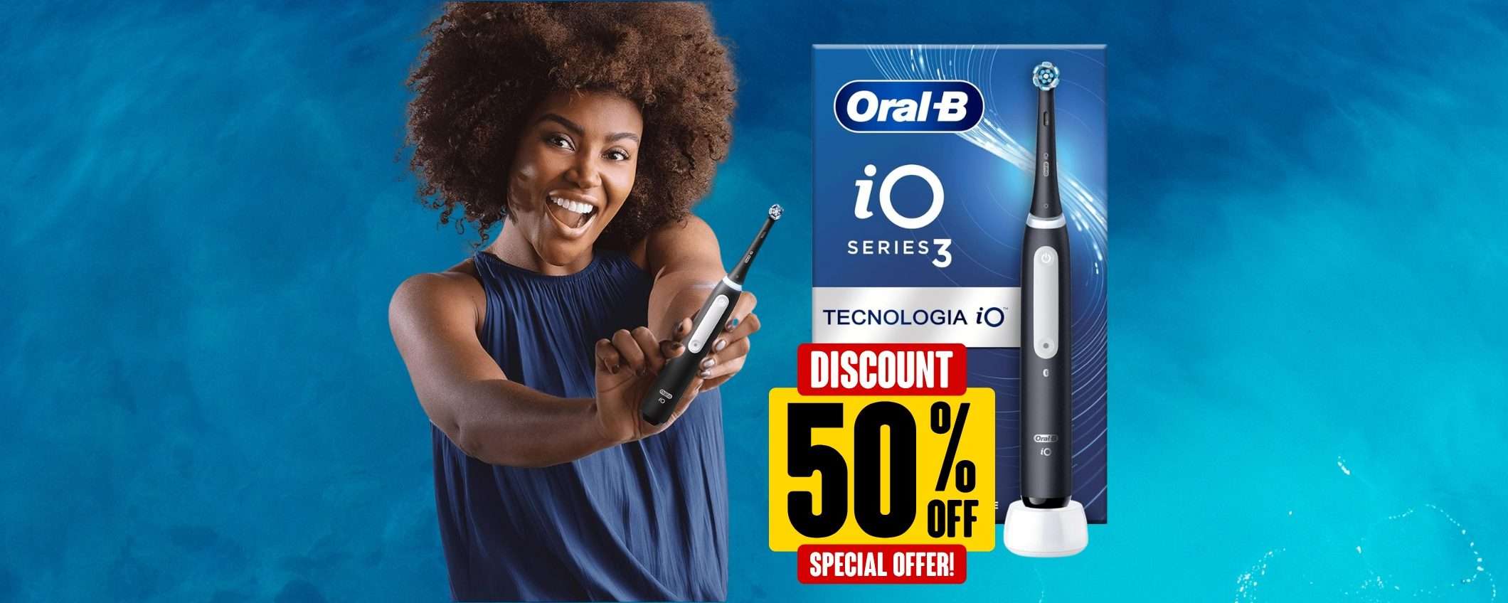 Oral-B iO 3 con custodia da viaggio e dentifricio a metà prezzo (Amazon) Oral-B iO 3 con custodia da viaggio e dentifricio a metà prezzo (Amazon)