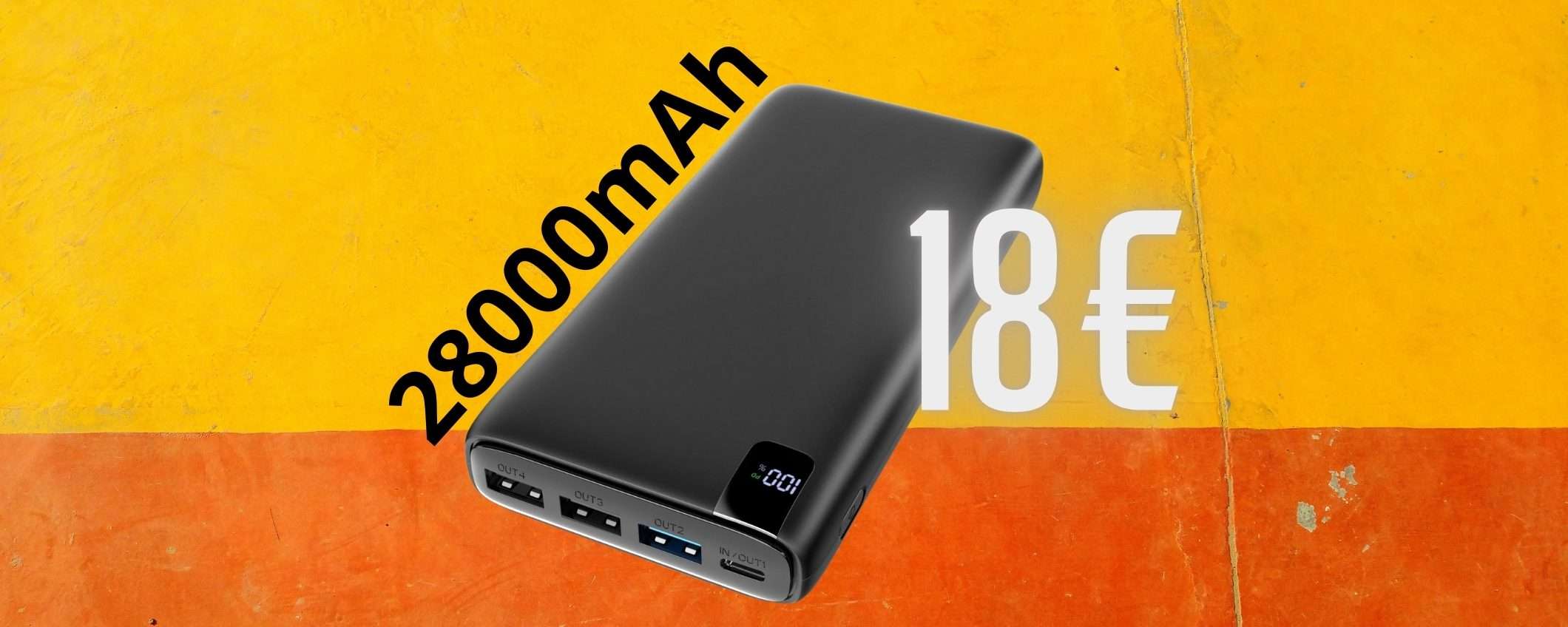 Power Bank da 26800mAh con 4 porte veloci e display LED tuo a soli 18€ Power Bank da 26800mAh con 4 porte veloci e display LED tuo a soli 18€