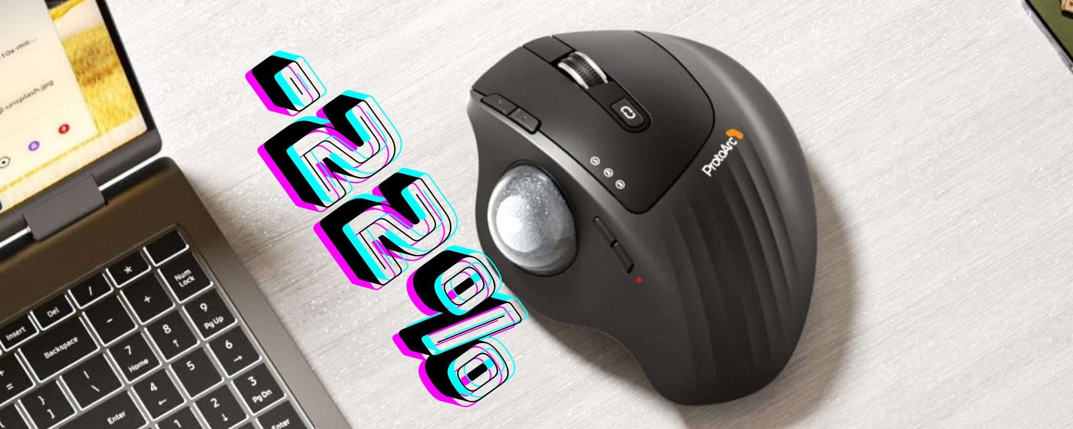 Con questo mouse trackball wireless non sentirai la fatica nemmeno dopo ore Con questo mouse trackball wireless non sentirai la fatica nemmeno dopo ore