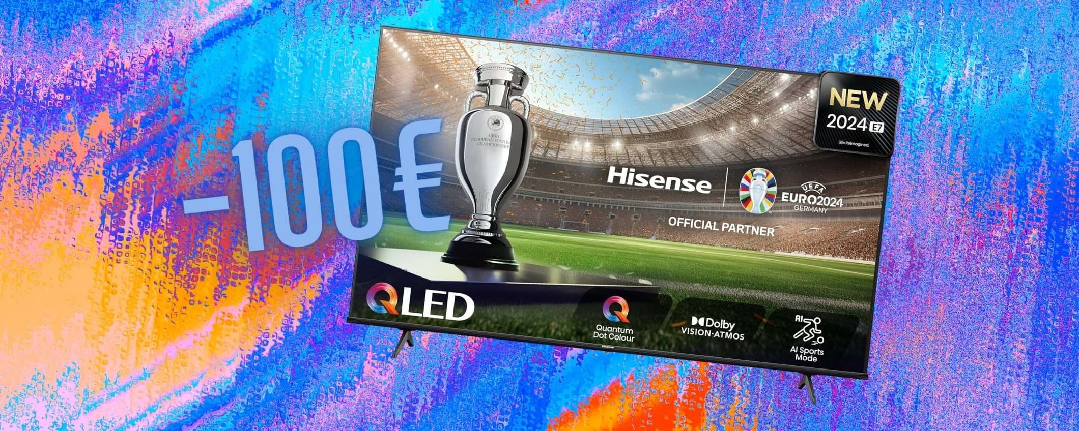 Smart TV Hisense QLED 4K da 43 pollici con Dolby Vision e HDR 10+ (-100€) Smart TV Hisense QLED 4K da 43 pollici con Dolby Vision e HDR 10+ (-100€)