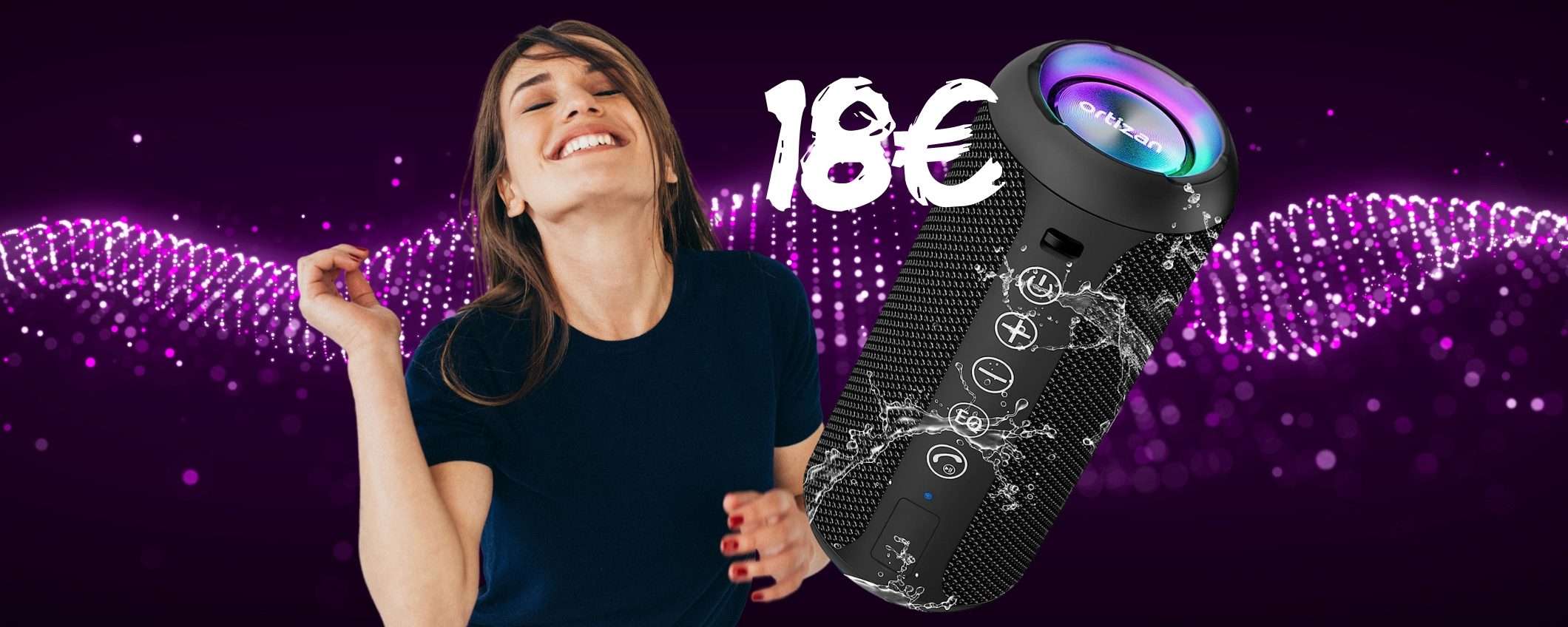 Solo 18€ per questo speaker Bluetooth portatile impermeabile con 30h di audio Solo 18€ per questo speaker Bluetooth portatile impermeabile con 30h di audio
