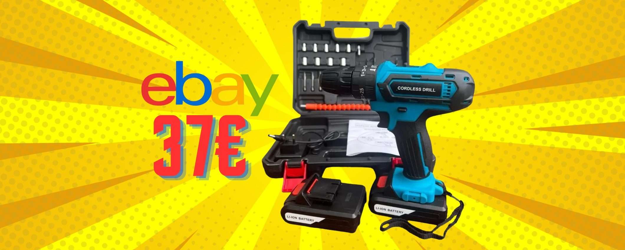 Solo 37€ e metti le mani su questo ottimo trapano avvitatore a batteria Solo 37€ e metti le mani su questo ottimo trapano avvitatore a batteria