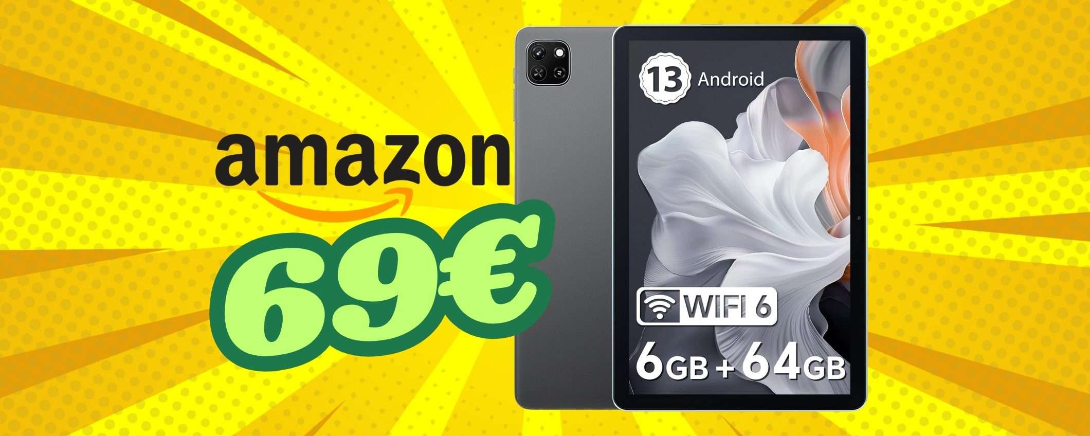 Tablet Android da 10 pollici a prezzo sgretolato, su Amazon a soli 69€ Tablet Android da 10 pollici a prezzo sgretolato, su Amazon a soli 69€