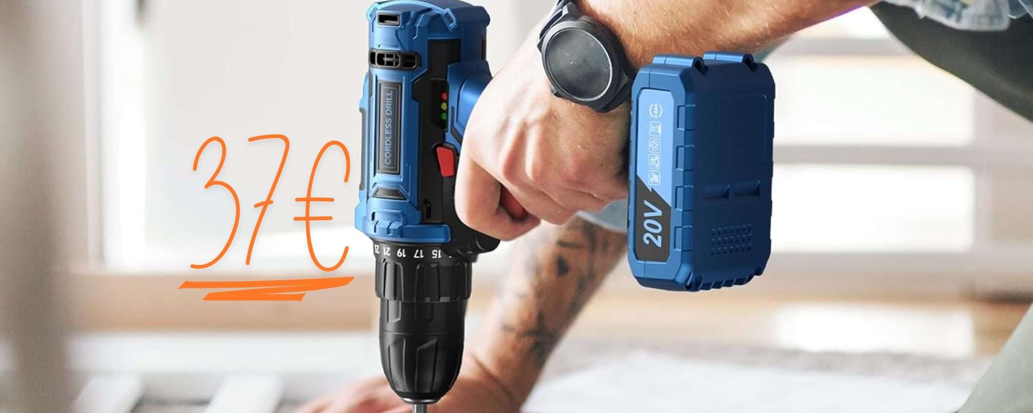Trapano avvitatore a batteria con 72 accessori e valigetta tuo a soli 37€ Trapano avvitatore a batteria con 72 accessori e valigetta tuo a soli 37€