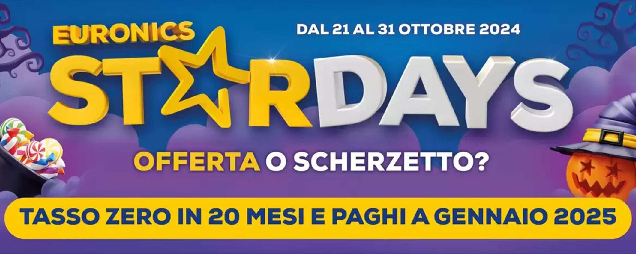Volantino Euronics, che offerte per Halloween: anche a rate a tasso zero Volantino Euronics, che offerte per Halloween: anche a rate a tasso zero