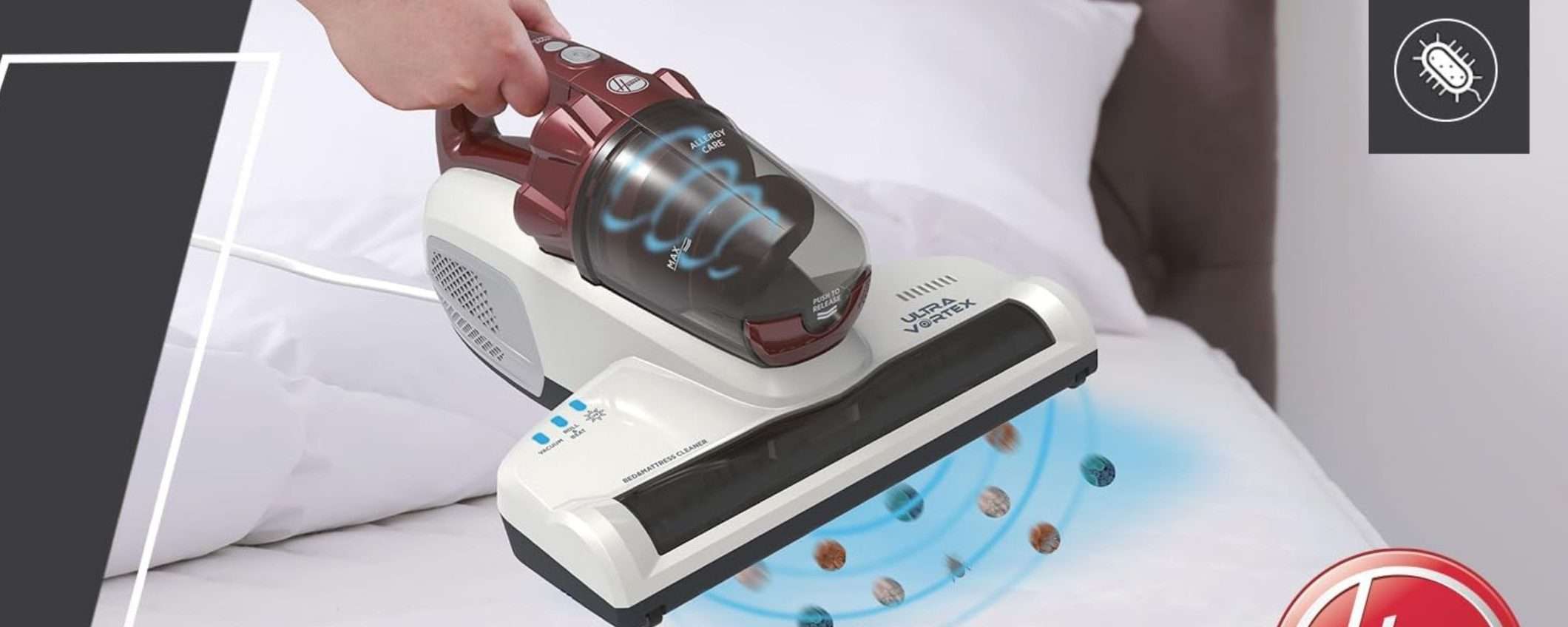 Battimaterasso Hoover: DISTRUGGE acari e batteri ed è in super offerta Black Friday (-40%) Battimaterasso Hoover: DISTRUGGE acari e batteri ed è in super offerta Black Friday (-40%)