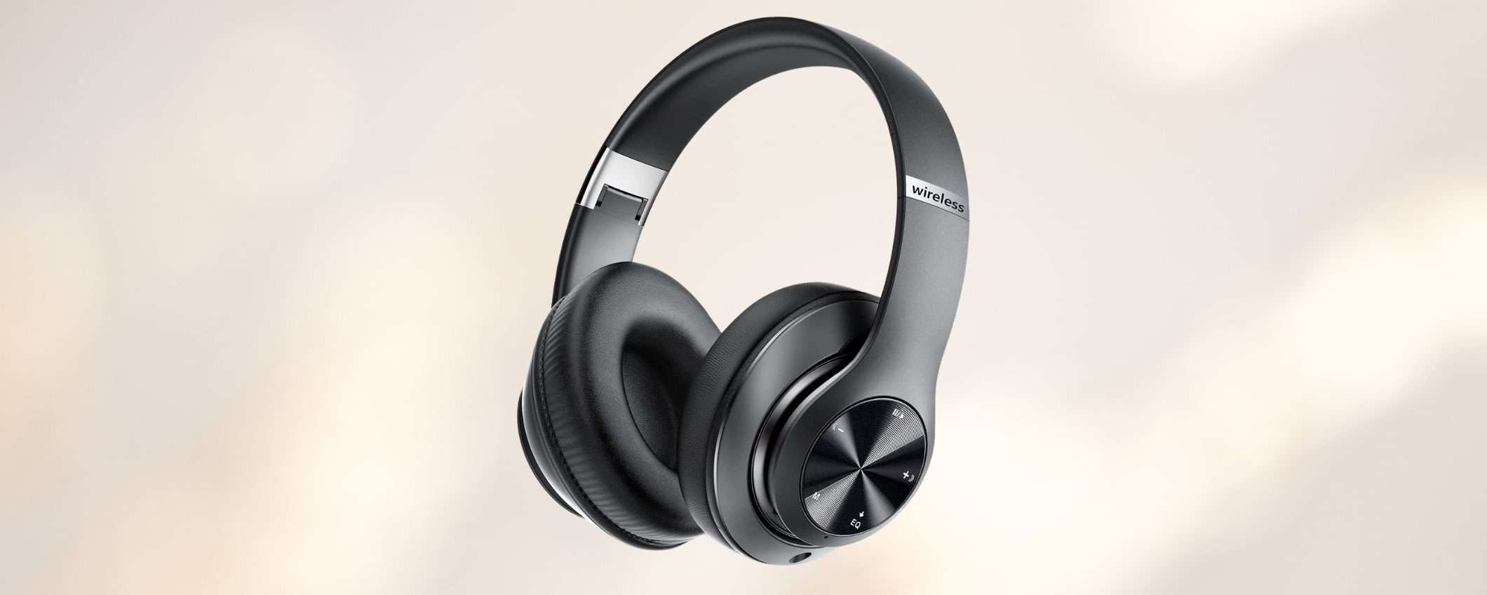 Cuffie bluetooth con 60 ore di musica a 18 euro: super doppio sconto Amazon