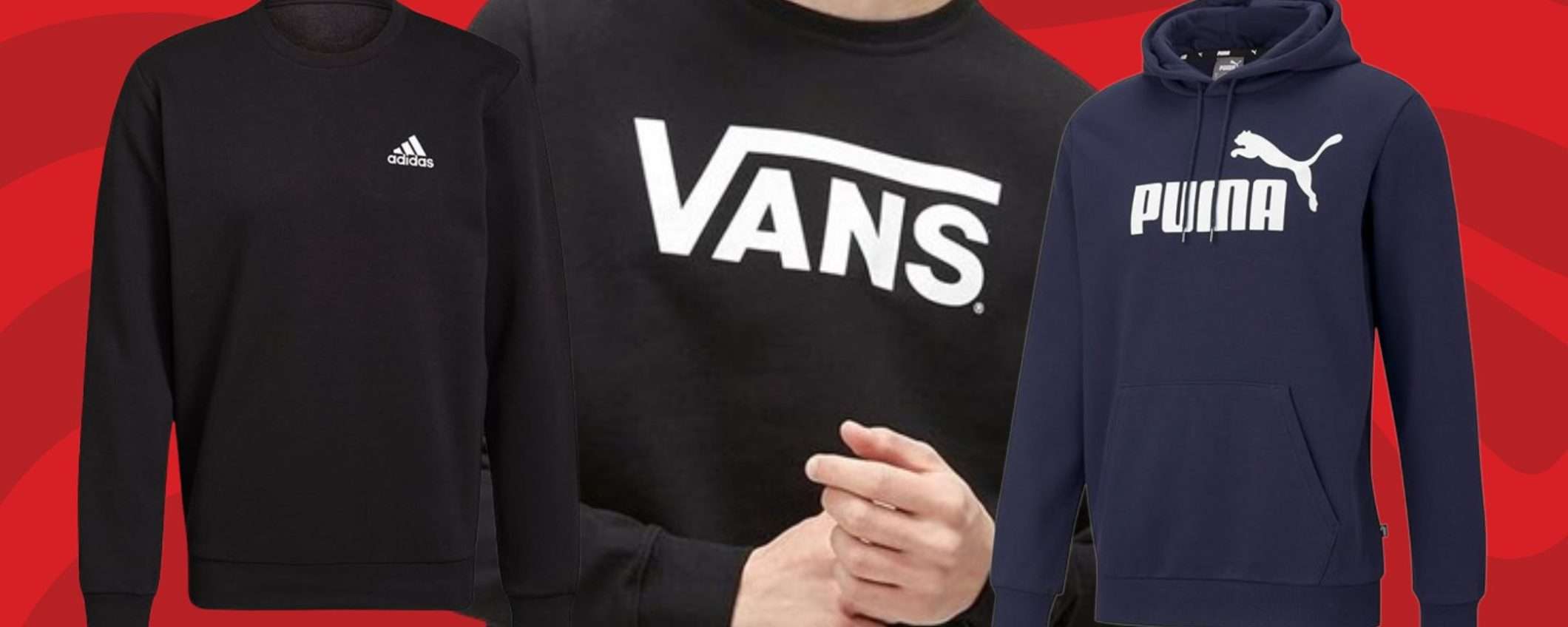 Felpe da 25,99€ al Black Friday Amazon: Adidas, Puma, Vans e altri brand Felpe da 25,99€ al Black Friday Amazon: Adidas, Puma, Vans e altri brand