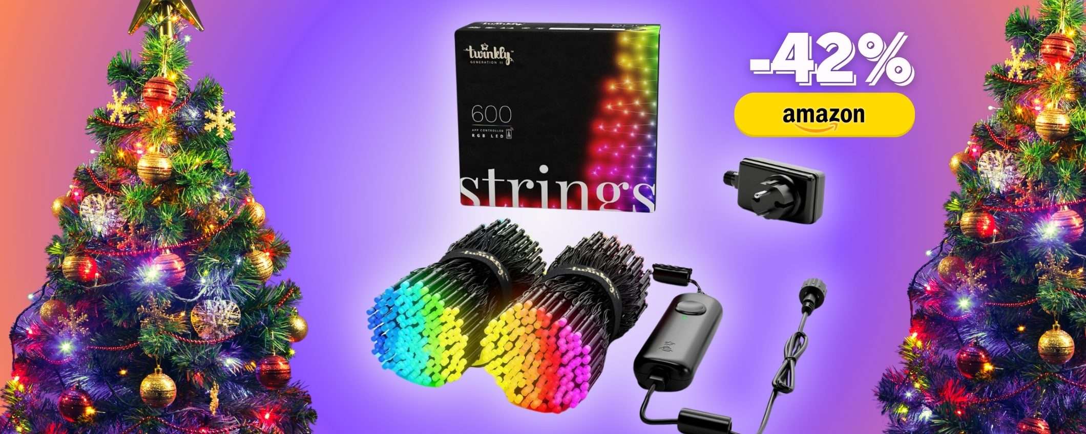 Albero di Natale: con Twinkly Strings le luci sono smart (600LED) -42% Albero di Natale: con Twinkly Strings le luci sono smart (600LED) -42%