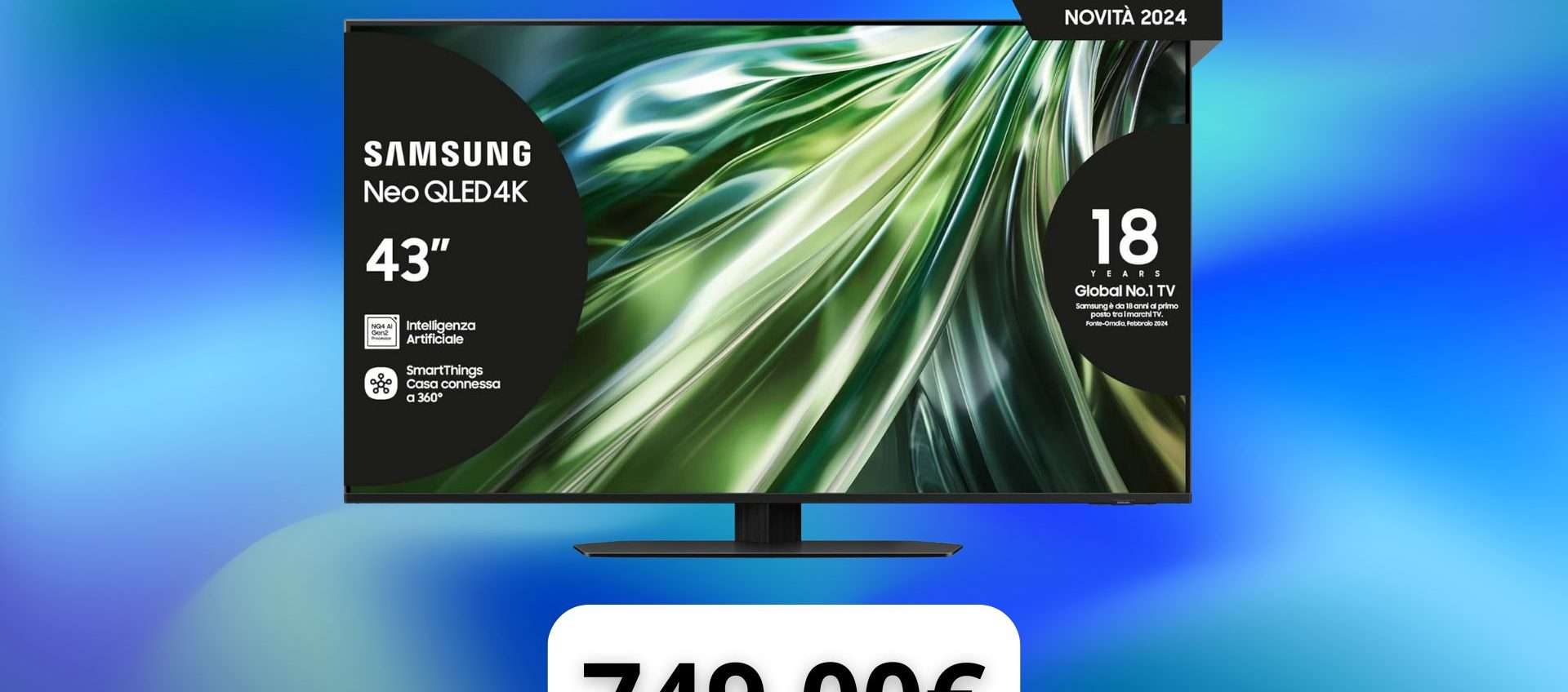 Samsung TV Neo QLED 4K: il prezzo crolla del 42%, va preso subito! Samsung TV Neo QLED 4K: il prezzo crolla del 42%, va preso subito!
