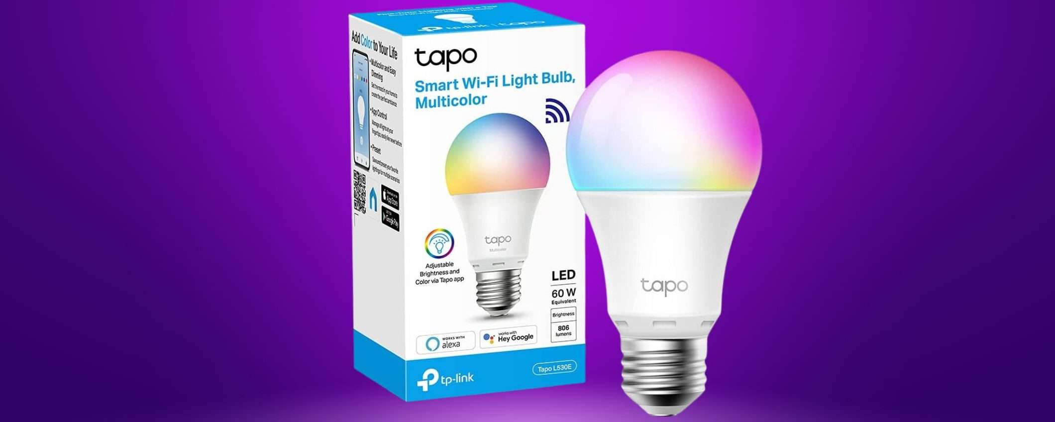 Lampadina smart E27 TP-Link in offerta a meno di 10 euro: -33% su Amazon Lampadina smart E27 TP-Link in offerta a meno di 10 euro: -33% su Amazon