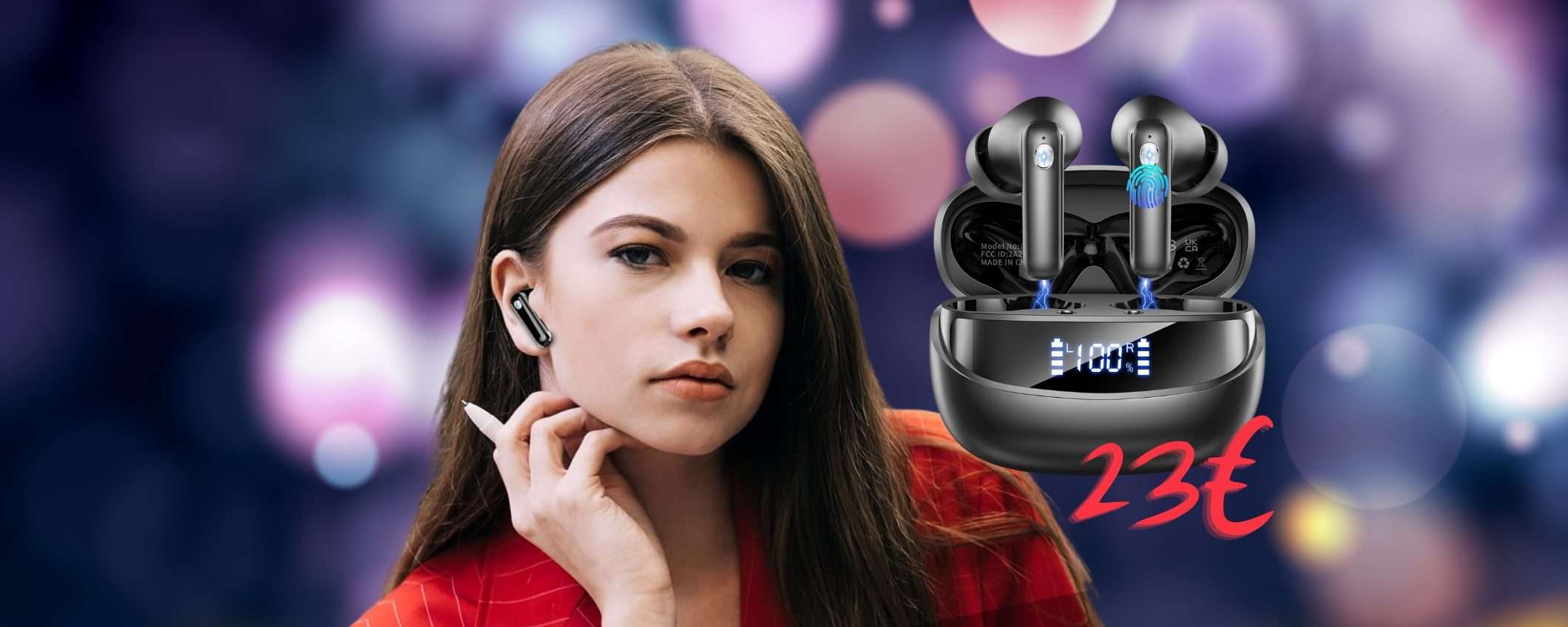 Auricolari Bluetooth con audio immersivo e 45h di autonomia (solo 23€) Auricolari Bluetooth con audio immersivo e 45h di autonomia (solo 23€)