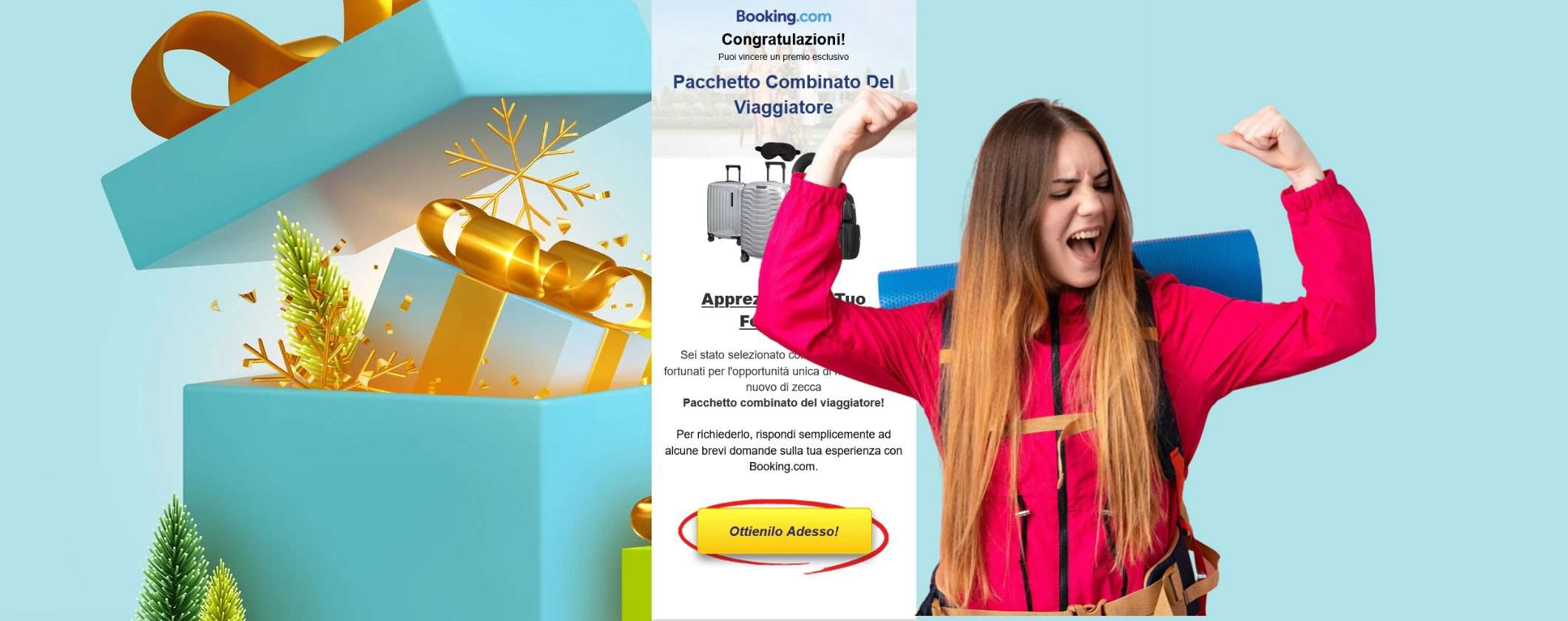 Booking.com regala un set di valige: la nuova truffa phishing Booking.com regala un set di valige: la nuova truffa phishing
