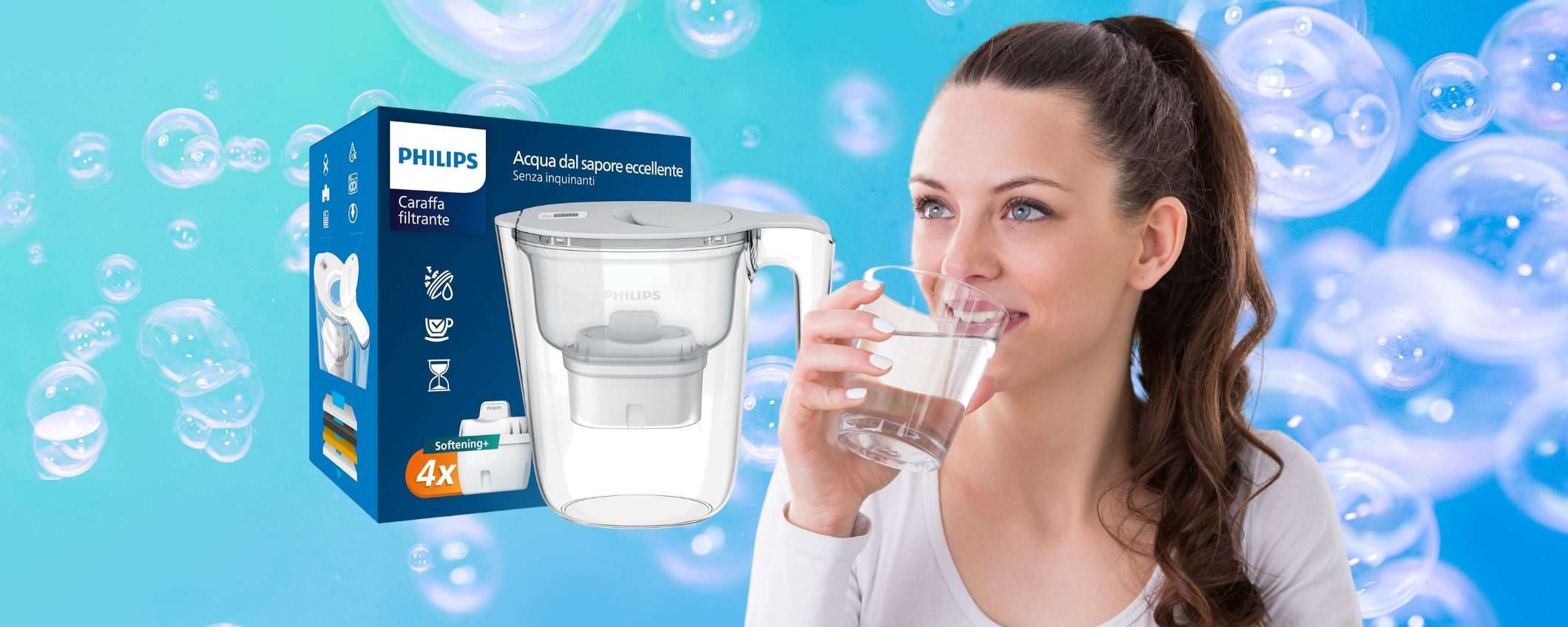 Caraffa filtrante Philips con 4 cartucce: acqua più sana per 4 mesi (25€) Caraffa filtrante Philips con 4 cartucce: acqua più sana per 4 mesi (25€)