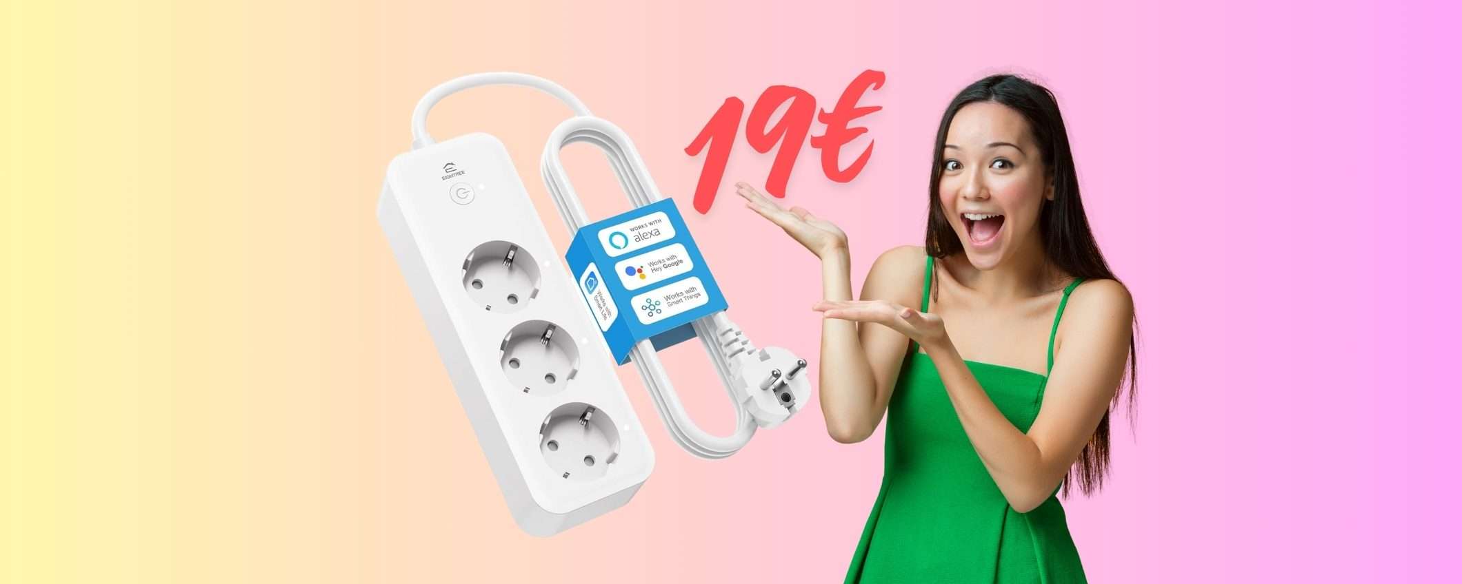 Ciabatta multipresa WiFi per controllare tutto da remoto a soli 19€ Ciabatta multipresa WiFi per controllare tutto da remoto a soli 19€