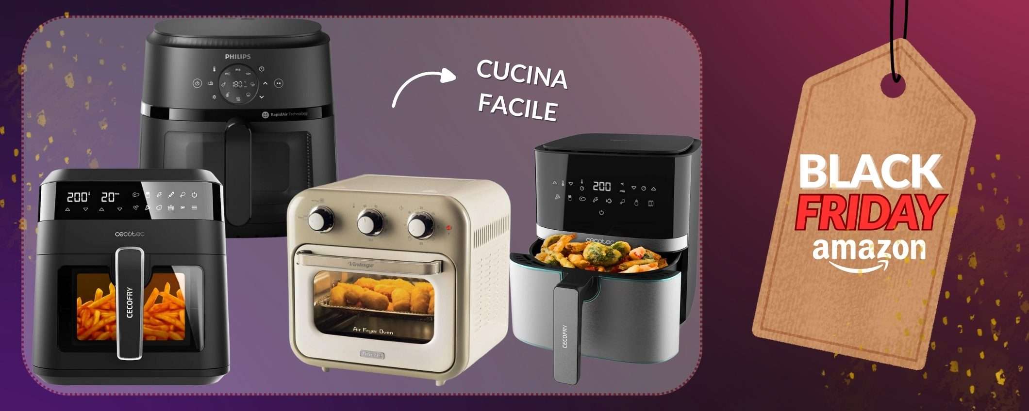 Le migliori friggitrici ad aria in offerta al Black Friday Amazon 2024 Le migliori friggitrici ad aria in offerta al Black Friday Amazon 2024