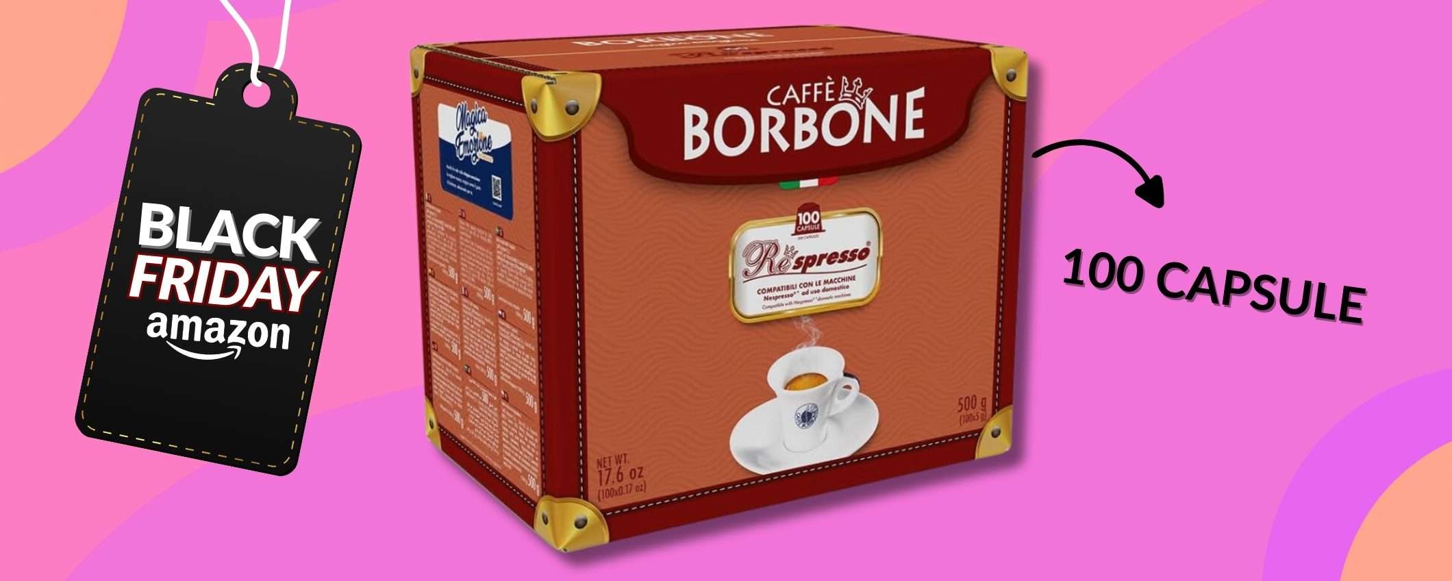 Caffè Borbone miscela NERA: 100 capsule per Nespresso a prezzo TOP Caffè Borbone miscela NERA: 100 capsule per Nespresso a prezzo TOP