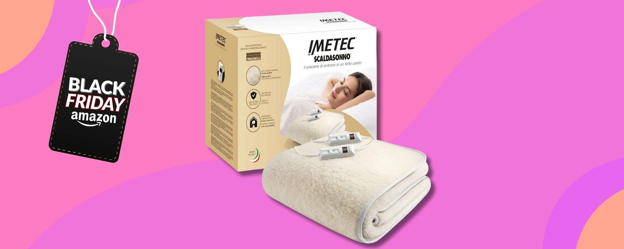 Imetec Scaldasonno matrimoniale in lana merino Made in Italy (-13%) Imetec Scaldasonno matrimoniale in lana merino Made in Italy (-13%)