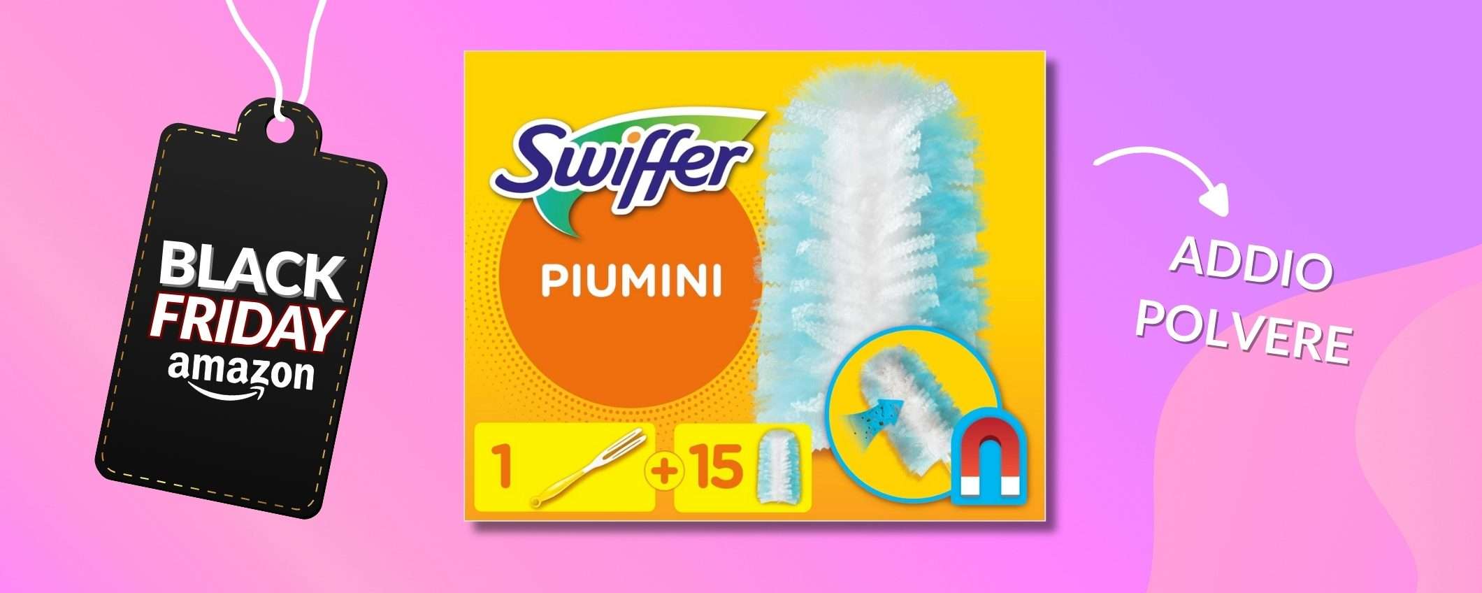 15 piumini Swiffer Duster con manico, trap+lock ogni granello di polvere 15 piumini Swiffer Duster con manico, trap+lock ogni granello di polvere